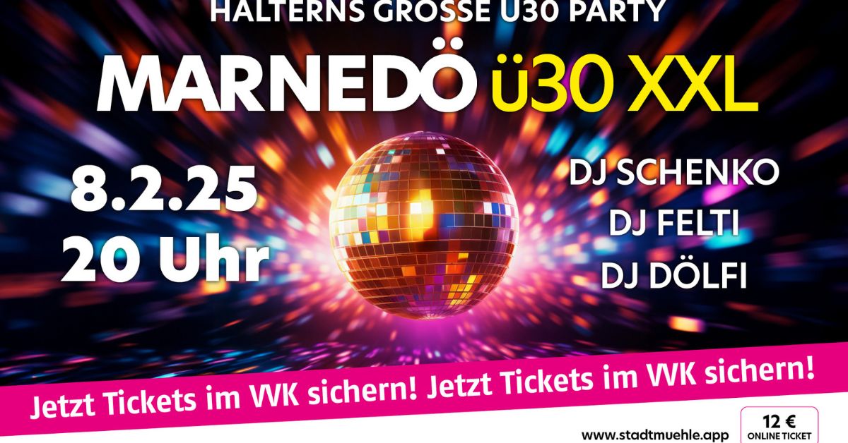 Ü30 Party Stadtmühle Haltern am See