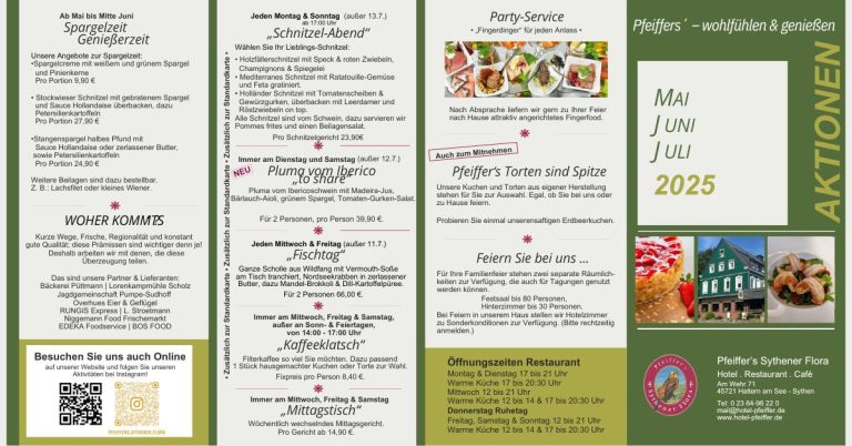 Jetzt neu: Die aktuelle Beilage von Pfeiffer’s Sythener Flora