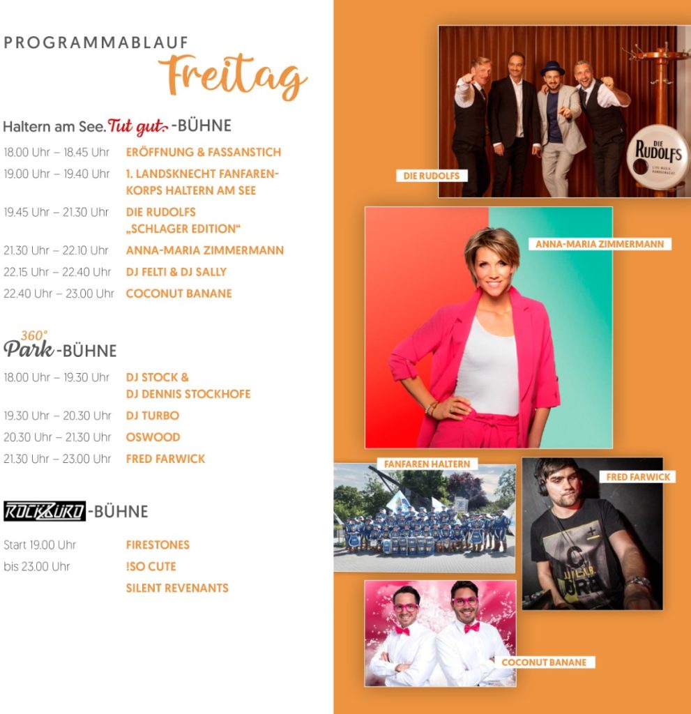 Programmablauf Heimatfest Freitag