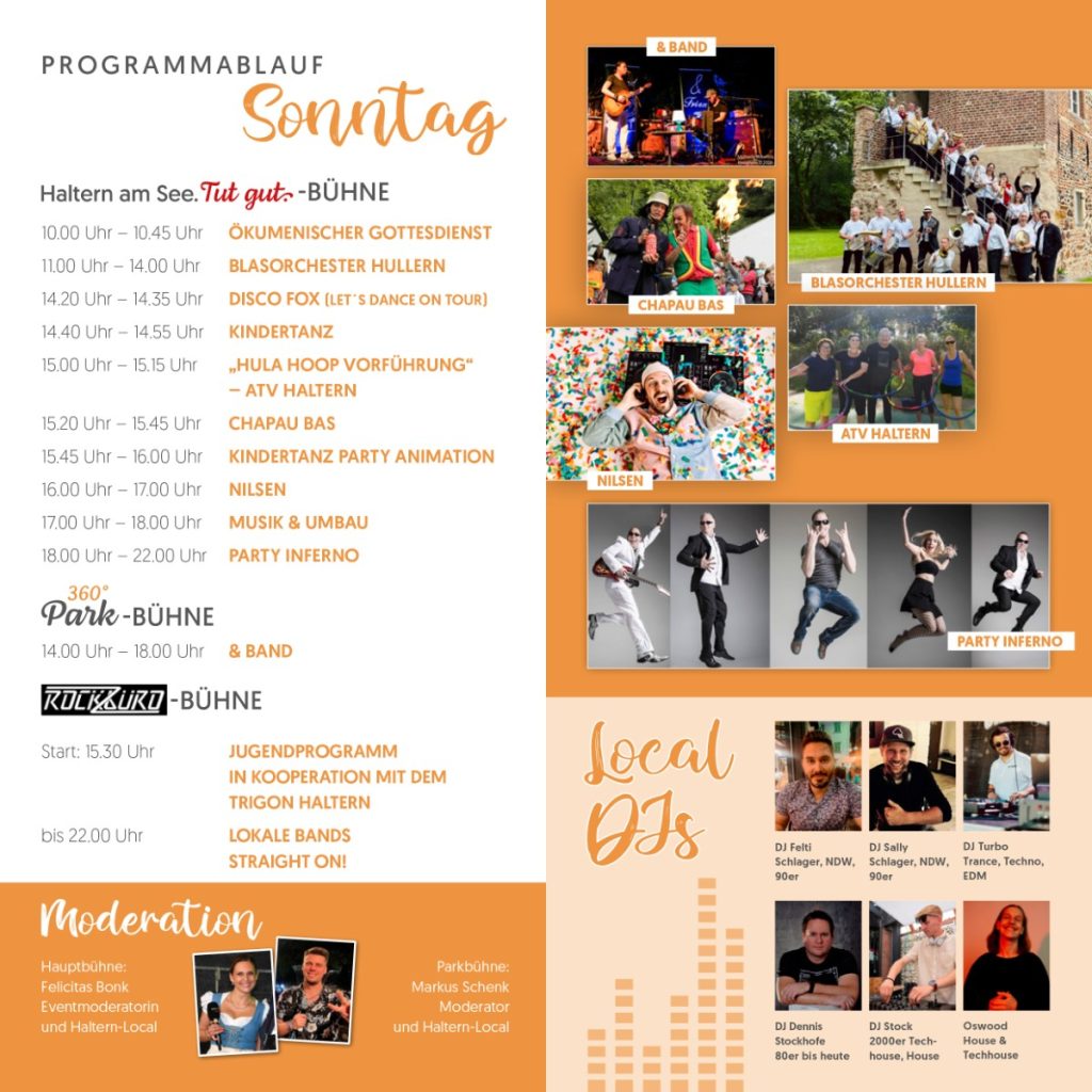 Programmablauf Heimatfest Sonntag