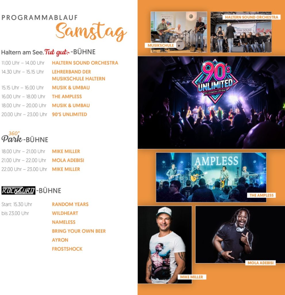 Programmablauf Heimatfest Samstag