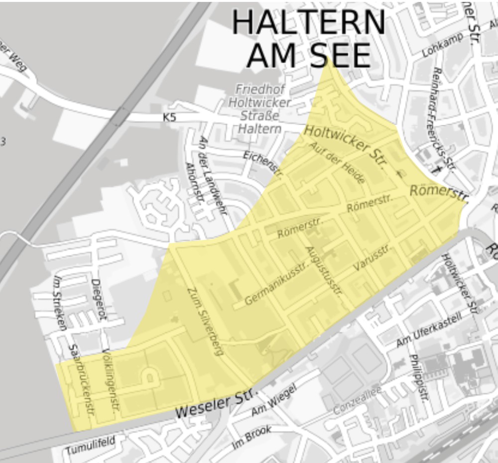 Karte Displaced Persons Lager Haltern am See