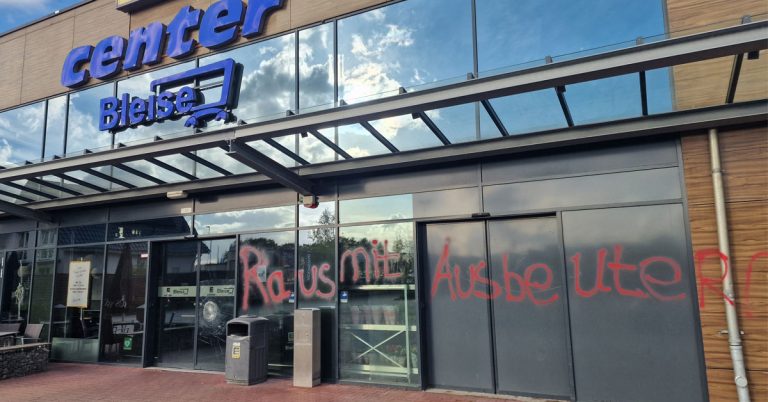 Vandalismus bei Edeka Bleise