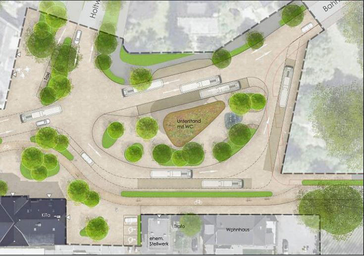 Variante 2-Planung Busbahnhof in Haltern am See