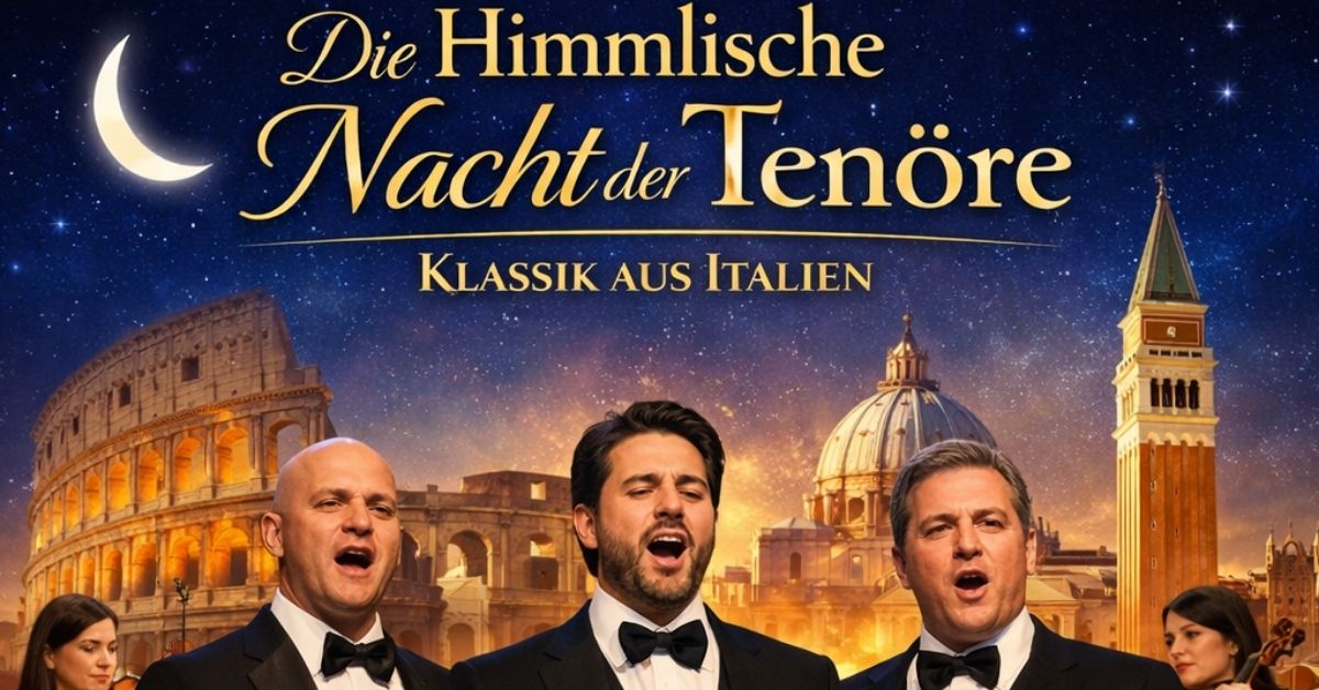 Die Himmlische Nacht der Tenöre bietet ein Klassik-Erlebnis der besonderen Art. Foto: KI-generiert/Heimatmedien