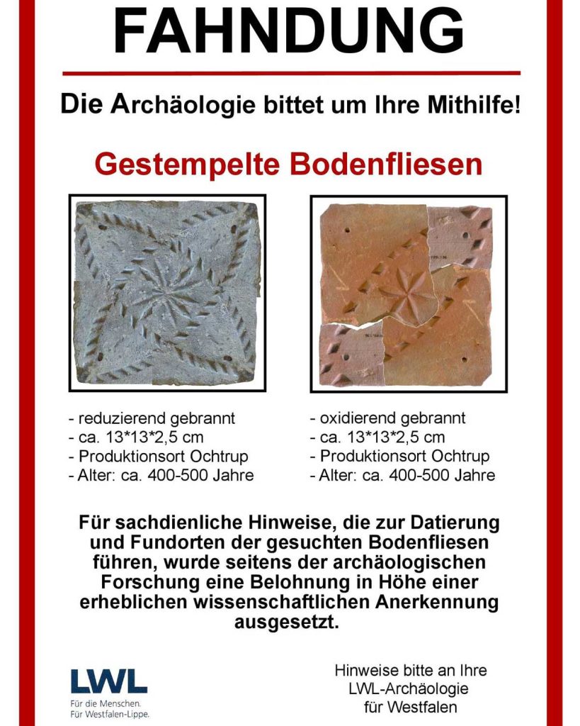 Historische Ochtruper Bodenfliesen / Bild: LWL