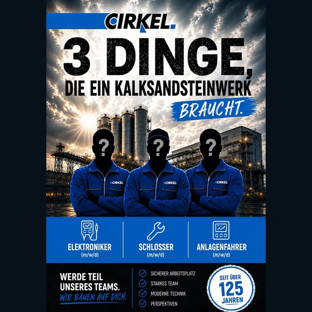 Anzeige Cirkel: Elektroniker, Schlosser und Anlagenfahrer gesucht