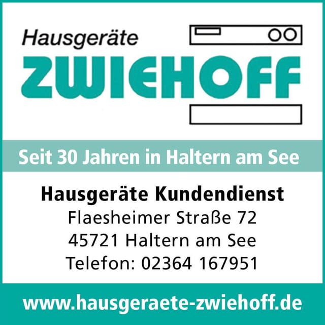 Anzeige Hausgeräte Zwiehoff: Hausgeräte Kundendienst in Haltern am See
