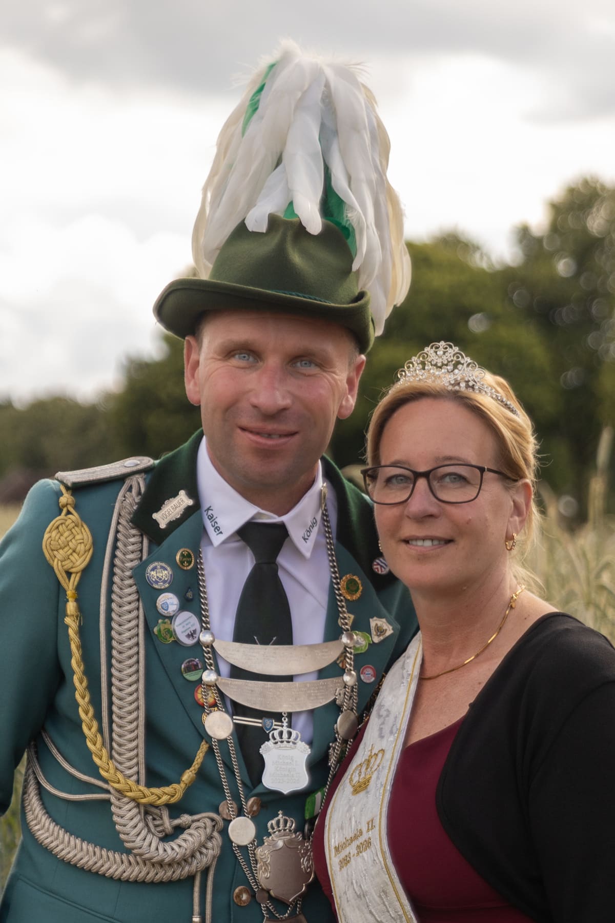 König Michael Grothusmann und Königin Michaela Echterhoff beim Schützenfest Flaesheim