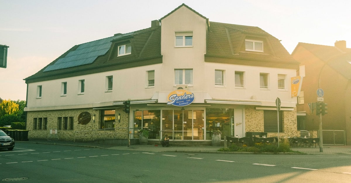Stammhaus der Bäckerei Sanders an der Lembecker Straße in Haltern