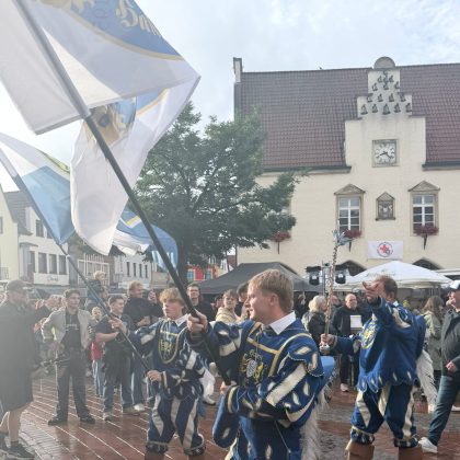 Fanfarenchor vor dem Alten Rathaus beim Heimatfest Haltern 2026