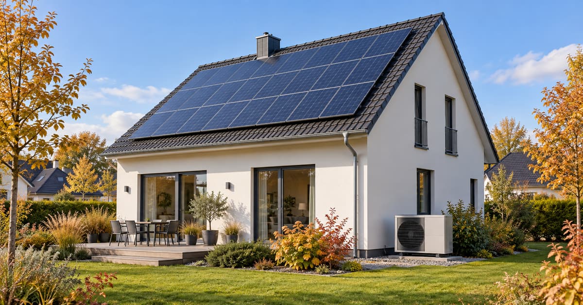 Energetische Sanierung: Wohnhaus mit Photovoltaik und Wärmepumpe