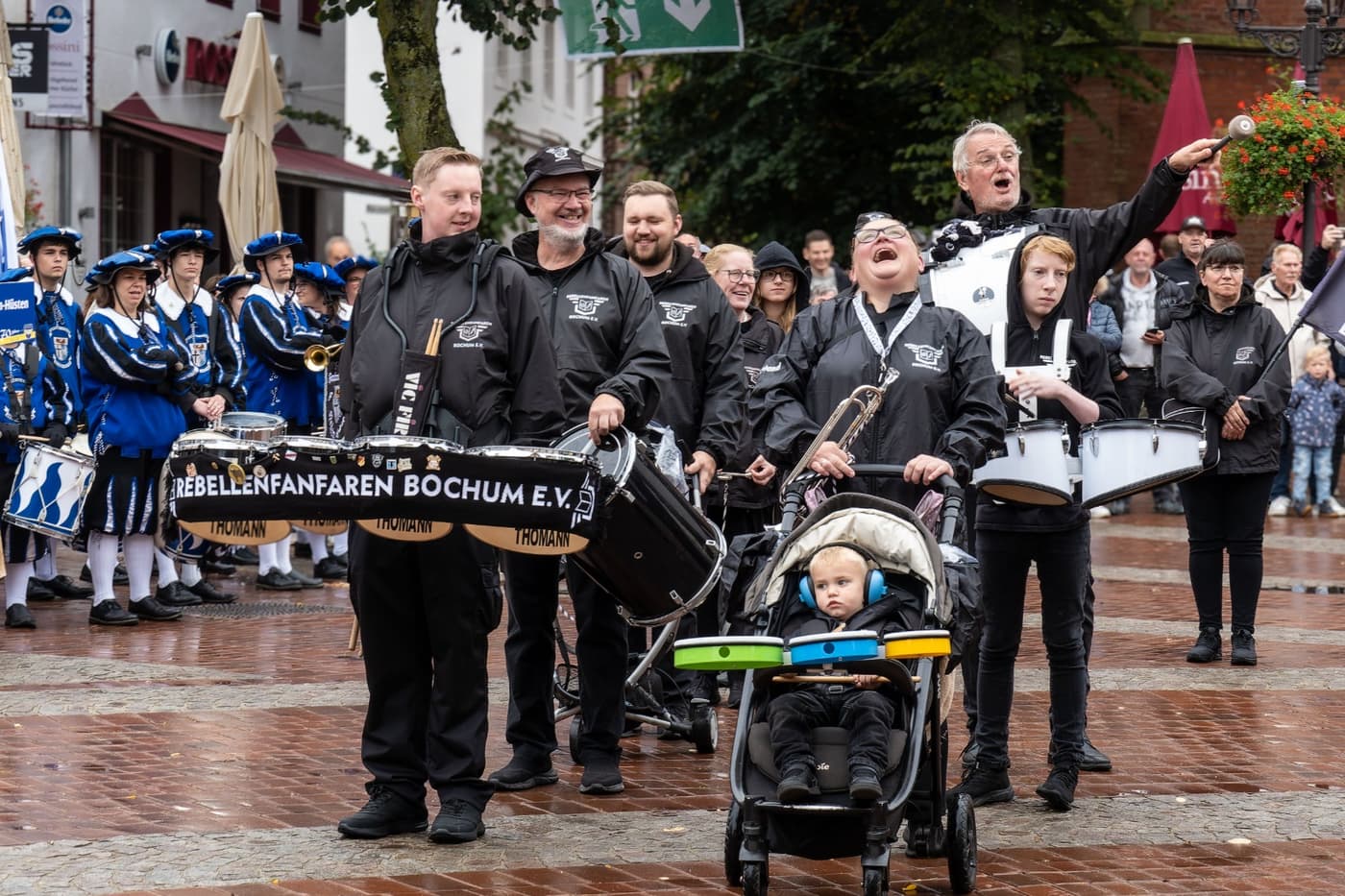 Gruppe der Rebellenfanfaren Bochum beim Sternmarsch in Haltern