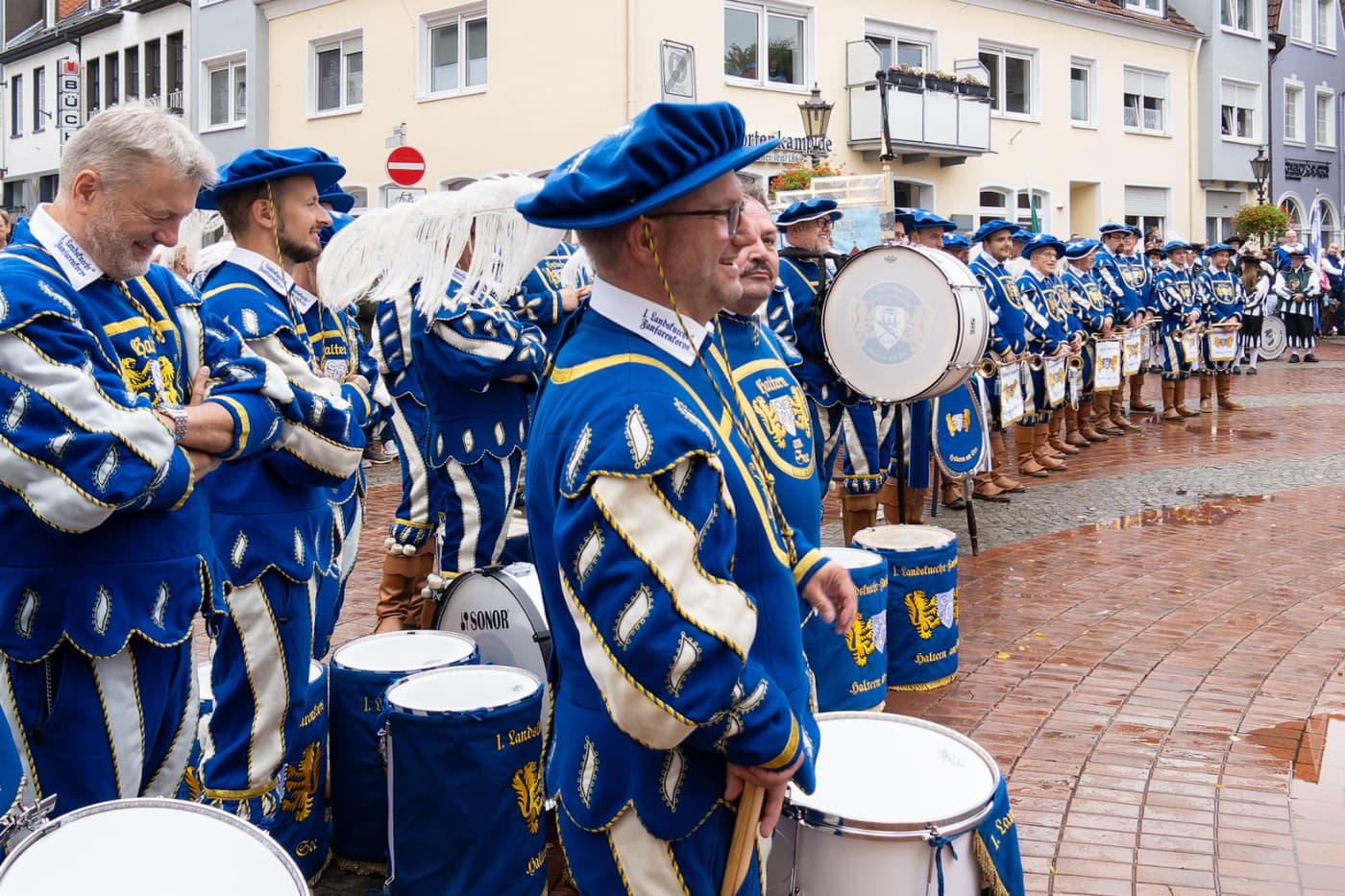 Trommler der Fanfaren Haltern beim Platzkonzert