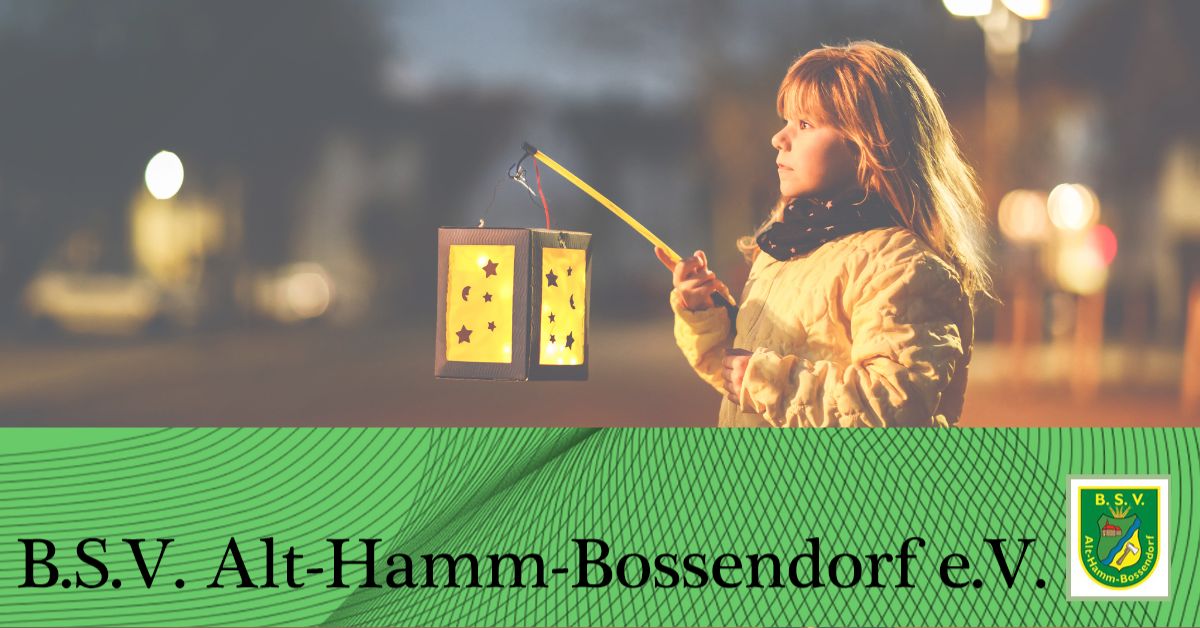 Symbolbild zur Nikolausfeier Hamm-Bossendorf: Kind mit Laterne und Vereinslogo